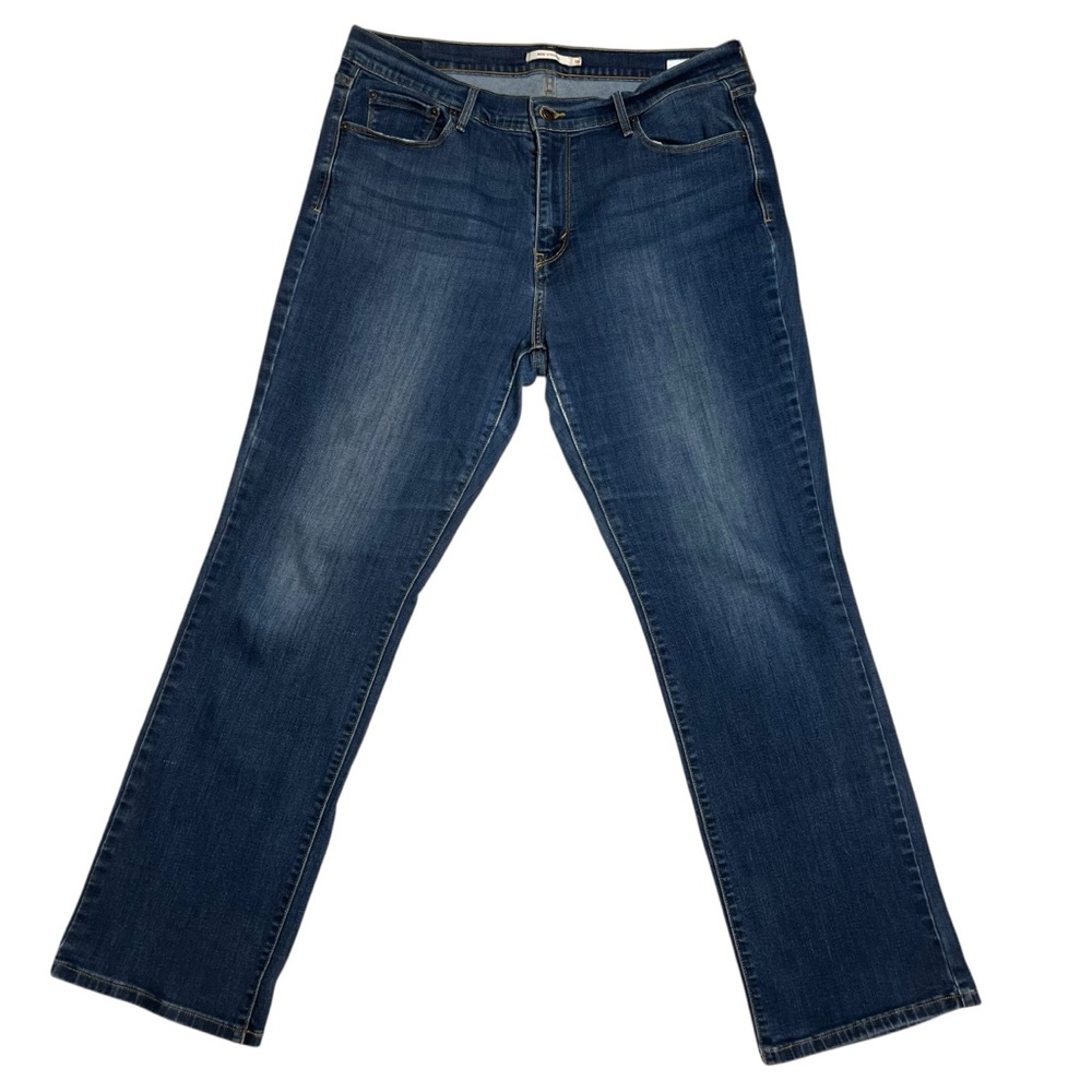 Levi's Jeans Womens 505 Straight Leg Blue Stretch Denim SZ 16 Mid Rise Y2K